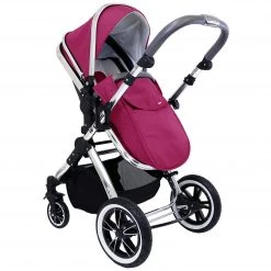 ISafe 3 In 1 Prams IVogue Sienna 3in1 Pram Stroller Travel System With Carseat Changing Bag Raincover (Clearance)