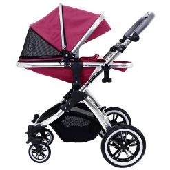 ISafe 3 In 1 Prams IVogue Sienna 3in1 Pram Stroller Travel System With Carseat Changing Bag Raincover (Clearance)