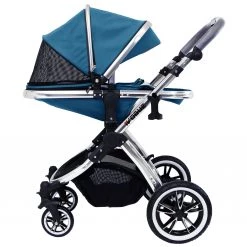 ISafe 3 In 1 Prams IVogue Teal 3 In 1 Pram System (Inc. Car Seat & Isofix Base & Bag)