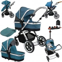 ISafe 3 In 1 Prams IVogue Teal 3 In 1 Pram System (Inc. Car Seat & Isofix Base)