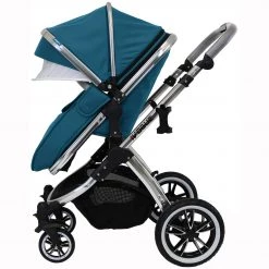 ISafe 3 In 1 Prams IVogue Teal 3 In 1 Pram System Includes (Changing Bag, Car Seat, Isofix Base) (Clearance)
