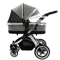 IVogue Grey Luxury 3in1 Pram Stroller Travel System