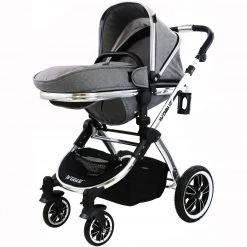 IVogue Grey Luxury 3in1 Pram Stroller Travel System
