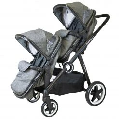 ISafe Tandem Double Pram Travel System - Harmony + X2 Carseats + Bag Tandems