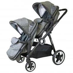 ISafe Tandem Double Pram Travel System - Harmony + Carseat + Isofix Base + Bag Tandems