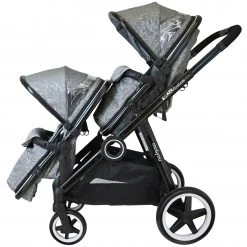 Sale Now On Save 50% ISafe Tandem Double Pram Travel System - Silver Mist