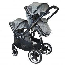 Sale Now On Save 50% ISafe Tandem Double Pram Travel System - Silver Mist