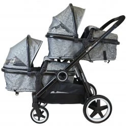 Sale Now On Save 50% ISafe Tandem Double Pram Travel System - Silver Mist