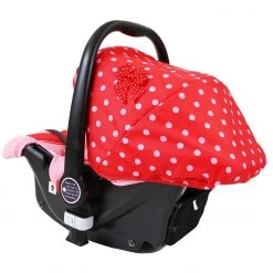 ISafe ISafe 3 In 1 Prams I-Safe System - Bow Dots Trio Travel System Pram & Luxury Stroller 3 In 1 Complete With Car Seat, Base And Rain Covers