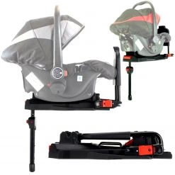ISafe 3 In 1 Prams ISafe System Bow Dots Trio Travel System Pram & Stroller 3 In 1 Complete With Car Seat, Base, Rain Covers & Foot Muffs