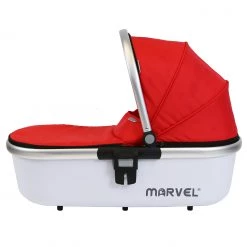 3 In 1 Pram Systems Marvel Carrycot - Red Pearl