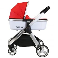 3 In 1 Pram Systems Marvel Carrycot - Red Pearl
