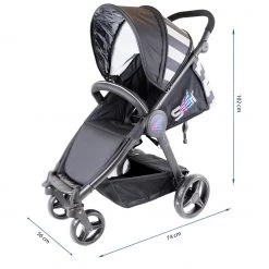 Holiday Strollers Sail Stroller - Plum Includes, Boot Cover, Travel Bag, Rain Cover, Bumper Bar