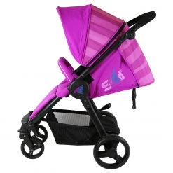 All Seasons Strollers ISafe Sail Baby Stroller - Plum Purple Stripe