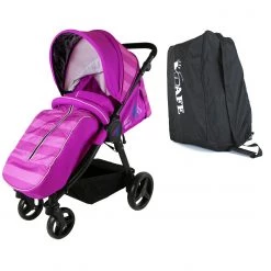 Holiday Strollers Sail Stroller - Plum Includes, Boot Cover, Travel Bag, Rain Cover, Bumper Bar