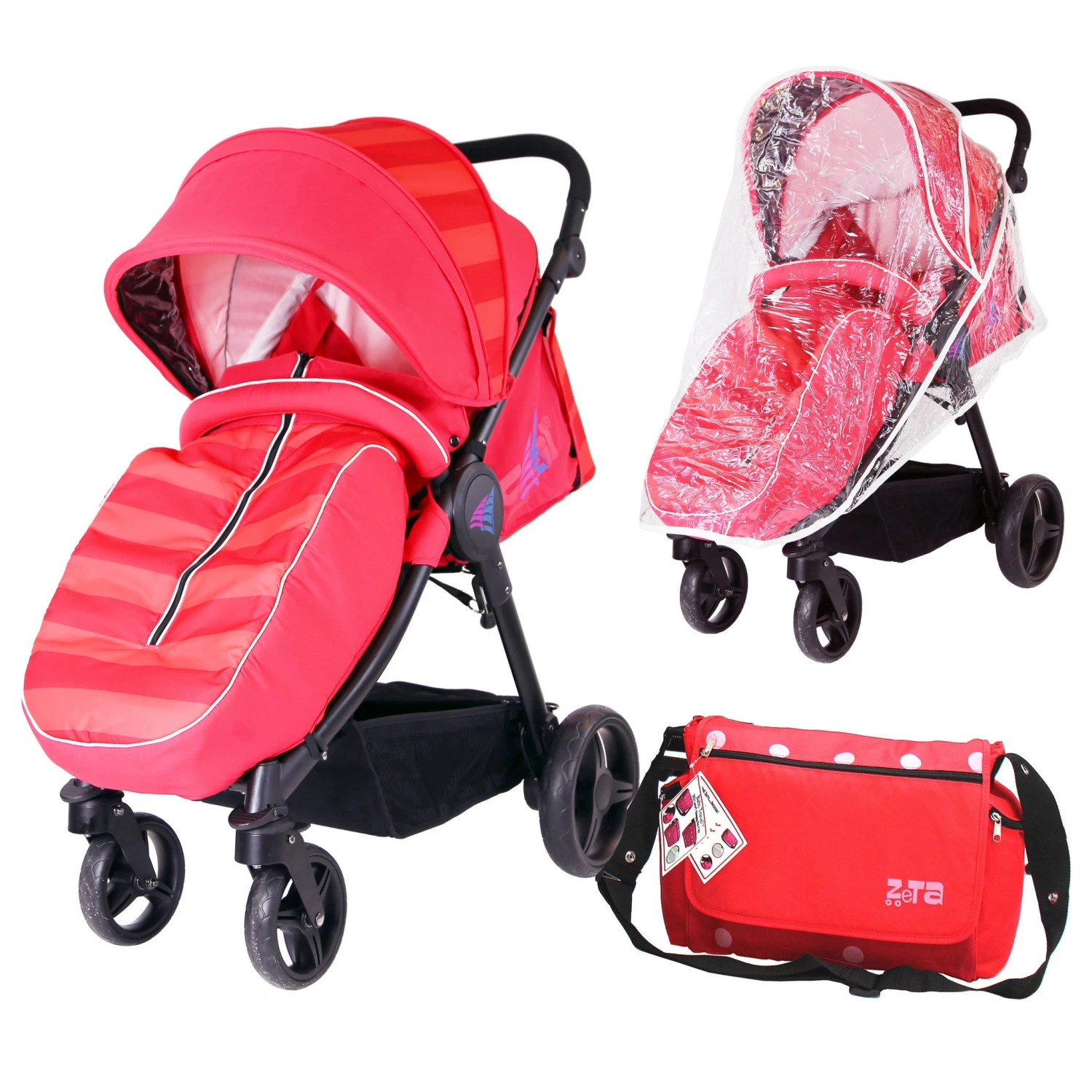 Sail Stroller - Red Includes Bumper Bar Rain Cover Bootcover & Bag