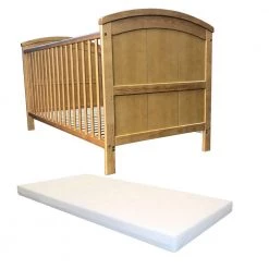 ISafe Cot Bed Toddler Bed - Liam (Antique) FREE Foam 3 Inch Mattress Cots | Cotbeds