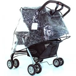 Baby Travel Heavy Duty New Rain Cover To Fit Hauck Roadster Duo SLX Twin Pushchair