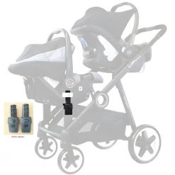 Sale Now On Save 50% ISafe Tandem Double Pram Travel System - Silver Mist