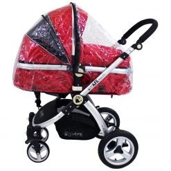 ISafe 3 In 1 Pram Systems I-Safe System - Bow Dots Trio Travel System Pram & Luxury Stroller 3 In 1 Complete With Car Seat And Rain Covers