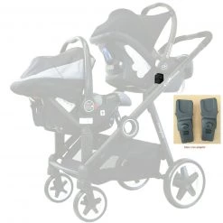 ISafe Tandem Double Pram Travel System - Cookie