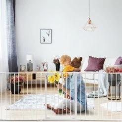 Baby Travel Stair Gates Baby Playpen 3in1 By ISafe Fire Guard Room Divider Safety Gate (Fabric)