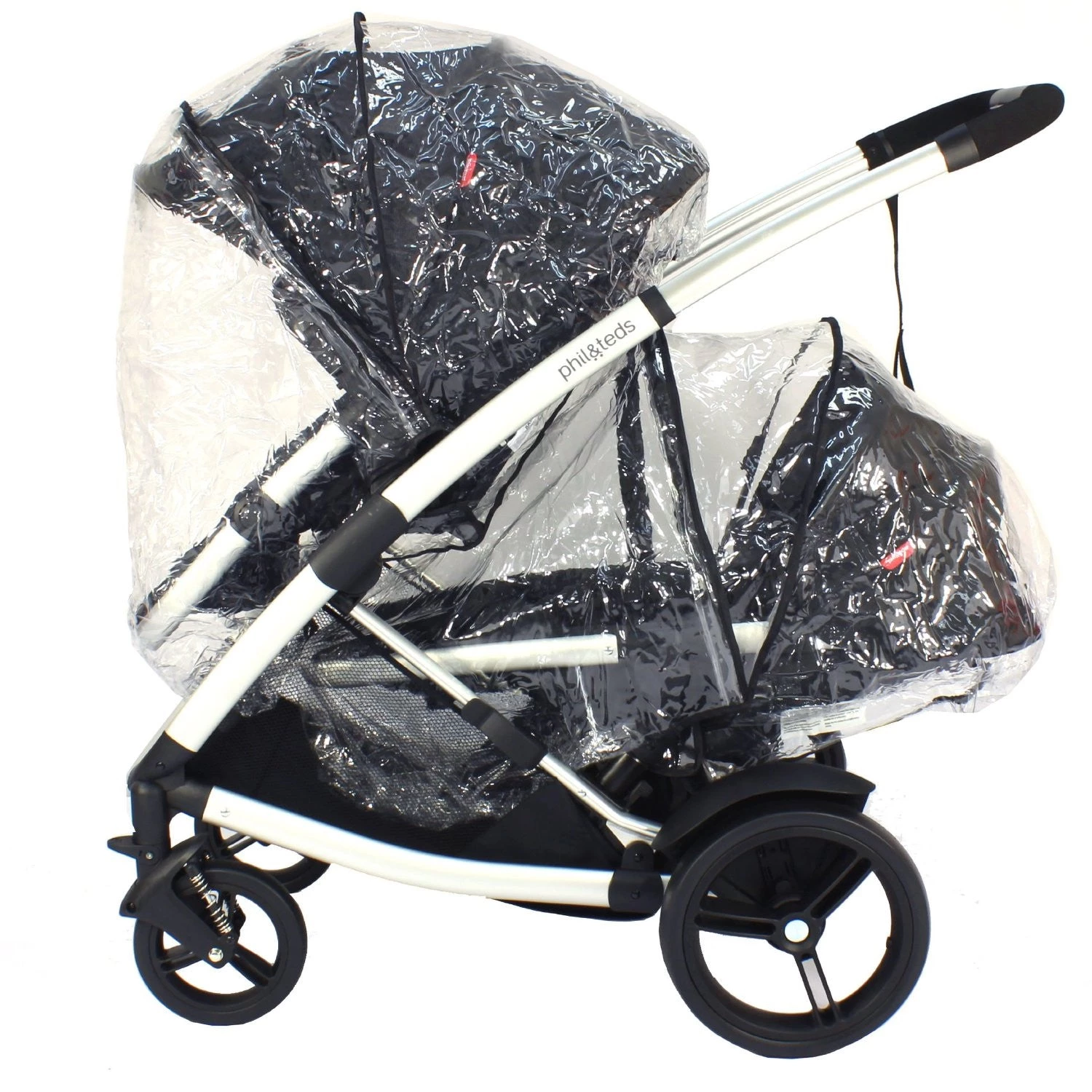 Baby Travel Tandem Raincovers Phil & Teds Storm Rain Cover For Promenade Baby Pushchair Carrycot Tandem Inline